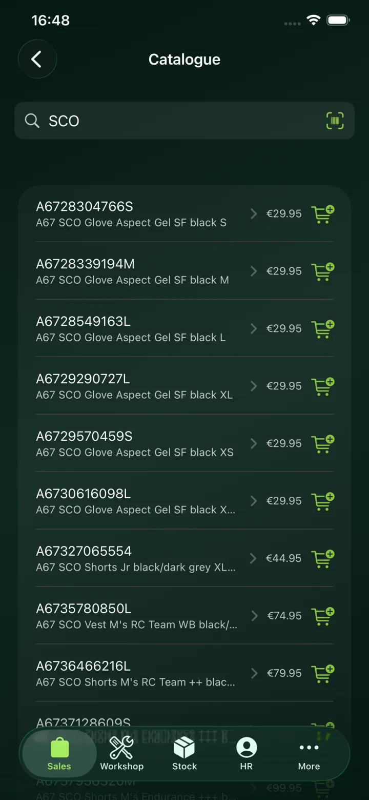 Catalogue & stock