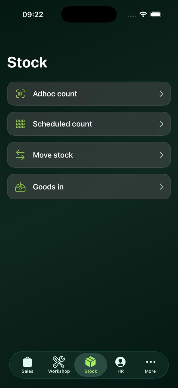 Stock counts